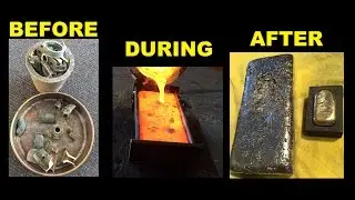 MELTING 70 YEAR OLD PIPES INTO A MASSIVE SILVER INGOT full pour