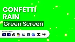 Confetti Rain Green Screen | Soft Celebration Overlay | CapCut VFX