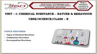 Chemical Reactions & Equations (Part 2) || Chap 1|| Unit 1 || Class 10 || Science || CBSE