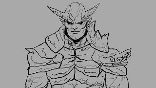 Digital Drawing Time Lapse 19 | Demon Lord | [Photoshop]