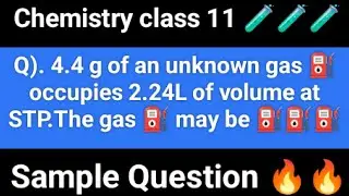 4.4g of an unknown gas ⛽ occupies 2.24L of volume at STP. The gas may be