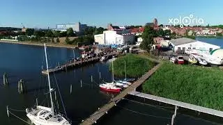 Wolgast, Baltic Germany 2018.07 aerial video
