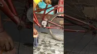 Electric Cycle Making Diy Project At Home With DC Motor | #youtubeshorts #shorts #dcmotor #bike