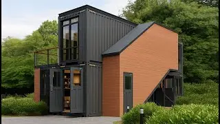 Container house plans | 3 bedrooms | 3 bathrooms | Impressive 2-storey container house design