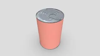 Tin Can 2 - low poly PBR 3d model