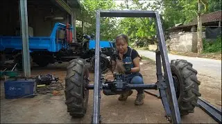 time-lapse video Restoring and building a three-wheeled vehicle from an old engine. Full video