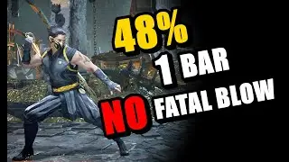 How to do SCORPION MAX Damage 48% 1 BAR Combo MK 1