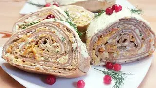 Liver Roll with Stuffing! The most budget-friendly appetizer option for your holiday table!