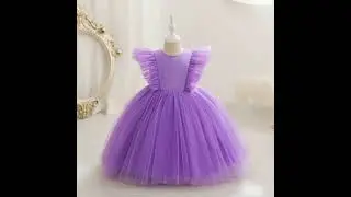cross border girl dress#flying sleeve princess#dress performing clothing #fashion