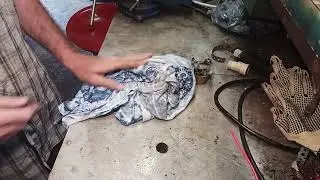 How to take a carburetor off and clean it on a craftsman walk behind weed eater 6 hp B&S  motor