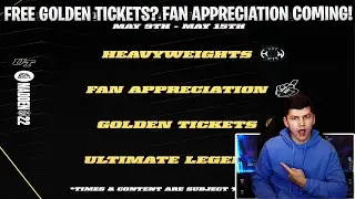 FREE GOLDEN TICKETS? FAN APPRECIATION COMING! CONTENT SCHEDULE! TRAINING MARKET CRASH! | MADDEN 22