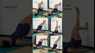 Pilates en pared: m&aacute;s intenso de lo que parece🔥 &iquest;te animas? #wallpilates #training #ejercicioencasa