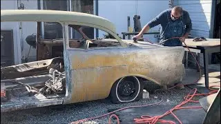 Sanding on the 56 Chevy
