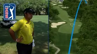 Kiradech Aphibarnrat's impressive bogey after hitting into tree at Valspar