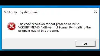 MSVCP140 VCRUNTIME140 DLL ERROR FIX!