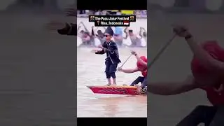 Travel to watch Boy Aura farming in pacu Jalur Festival, Riau, Indonesia #shorts #aurafarmimg #aura