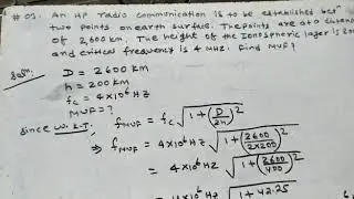 Numerical on MUF part -1