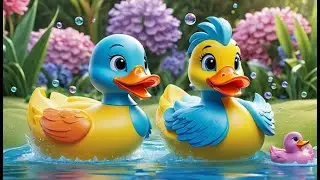 Rubber Ducks Go Float Float Float | English Nursery Rhyme | Kids Songs | Baby Music