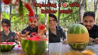Docferi_ASMR is live! Exploding a watermelon with robber bands