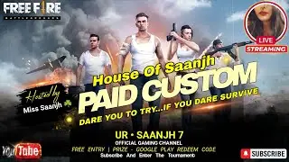 Ur &bull; Saanjh 7 is live!  Free Fire 8th Anniversary | Paid Custom #freefire  #custom #live #gaminggirl