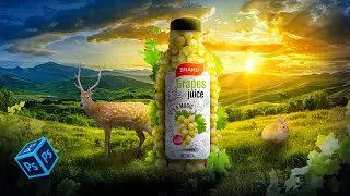 How to Create a Grape Juice Poster in Photoshop | Graphic Design Tutoria