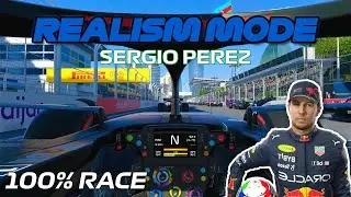 F1 22 Realism Mode - Sergio Perez - Baku, Azerbaijan [100% Race + Cockpit + No HUD]