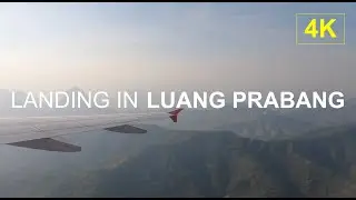 Landing in LUANG PRABANG | 4K Window Seat
