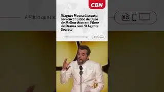 Wagner Moura discursa ao vencer Globo de Ouro de Melhor Ator com 'O Agente Secreto'