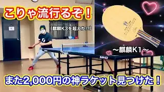 【待望の試打】約2,000円で買える神ラケット！麒麟K1の性能が凄過ぎて麒麟K3を超えた！！！【激安】
