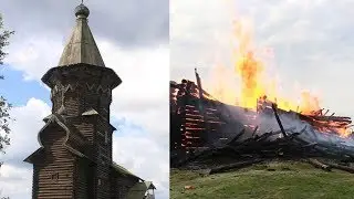 Fire destroys 18th-century wooden church in Russia
