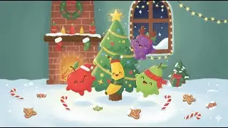 🎄 Christmas Eye Tracking for Kids! | Bouncing Holiday Fruits Visual Stimulation 🎅