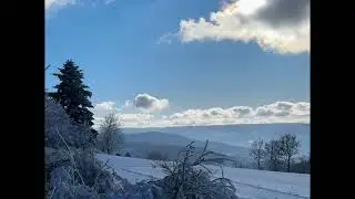 Petite balade dans la neige au haut du t&ocirc;t #vosges #panflute 