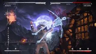 MKX# (Raiden master of storm) 2 bar 55% combo.