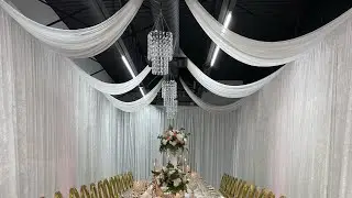 How to install pipe and drape with ceiling draping.