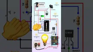 2 in 1 circuit | Clap switch circuit | Latch switch circuit | Sound sensitive ON OFF switch