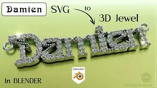 SVG to 3D Jewel in BLENDER - 3D Jewelry Tutorial