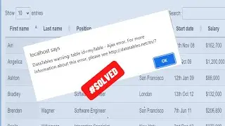 DataTables warning: For more information about this error,  