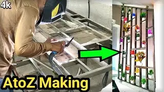 Stainless Steel Wall Flower Partition full Making | Flower Stand