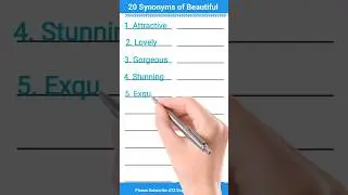 19+ Synonyms for BEAUTIFUL | Beautiful Thesaurus Words & Meanings #english #esl #englishvocabulary