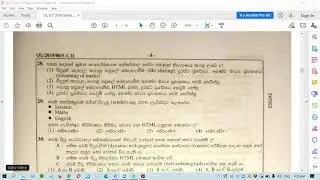 2019 O/L ICT Paper Discussion