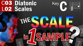 C03 L02 Diatonic Scales - Fixed Root - 1 sample - Hands Free - Relative Pitch Ear Training