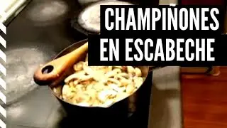 Champiñones en escabeche.