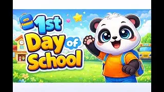 Pandu Panda First Day at School | Cute Kids Cartoon Story