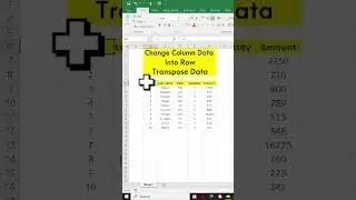 Excel Transpose Method #exceltips #excel #shortsfeed  #exceltricks