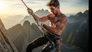 Rock Climbers Defying Gravity