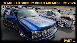 GEARHEAD SOCEITY CAR SHOW CHINO PLANES OF FAME AIR MUSEUM 2024 PART 1