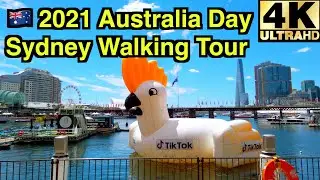 【4K】 🇦🇺 2021 Sydney Walking Tour | Walking from Darling Harbour to Barangaroo | 2021 Australia Day