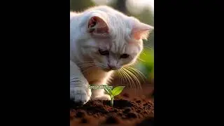 Cat Plants a Seed & Watches It Grow 🌱🐾