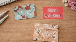 Easy Origami Heart Envelope 💖 | Cara Membuat Amplop Cinta dari Kertas Lucu