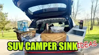 3 SUV Sink Ideas to Make Your Car Camping | No Build SUV Camper Conversion
